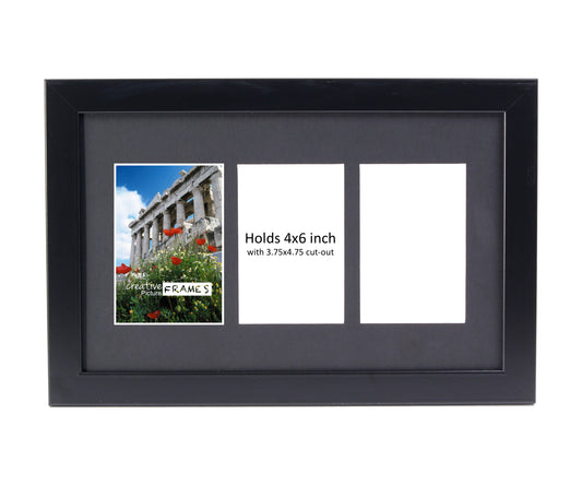 4x6-inch 2-6 Opening White Vertical Picture Frame