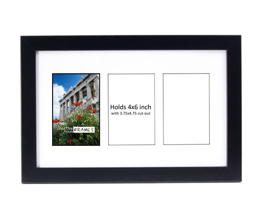 4x6-inch 3-12 Opening White Picture Frame –