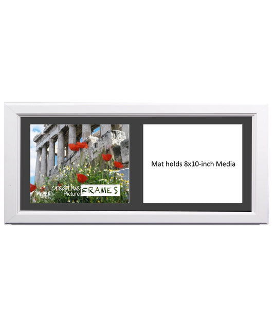 4x6-inch 2-6 Opening White Vertical Picture Frame