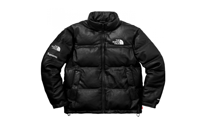 the north face supreme leather