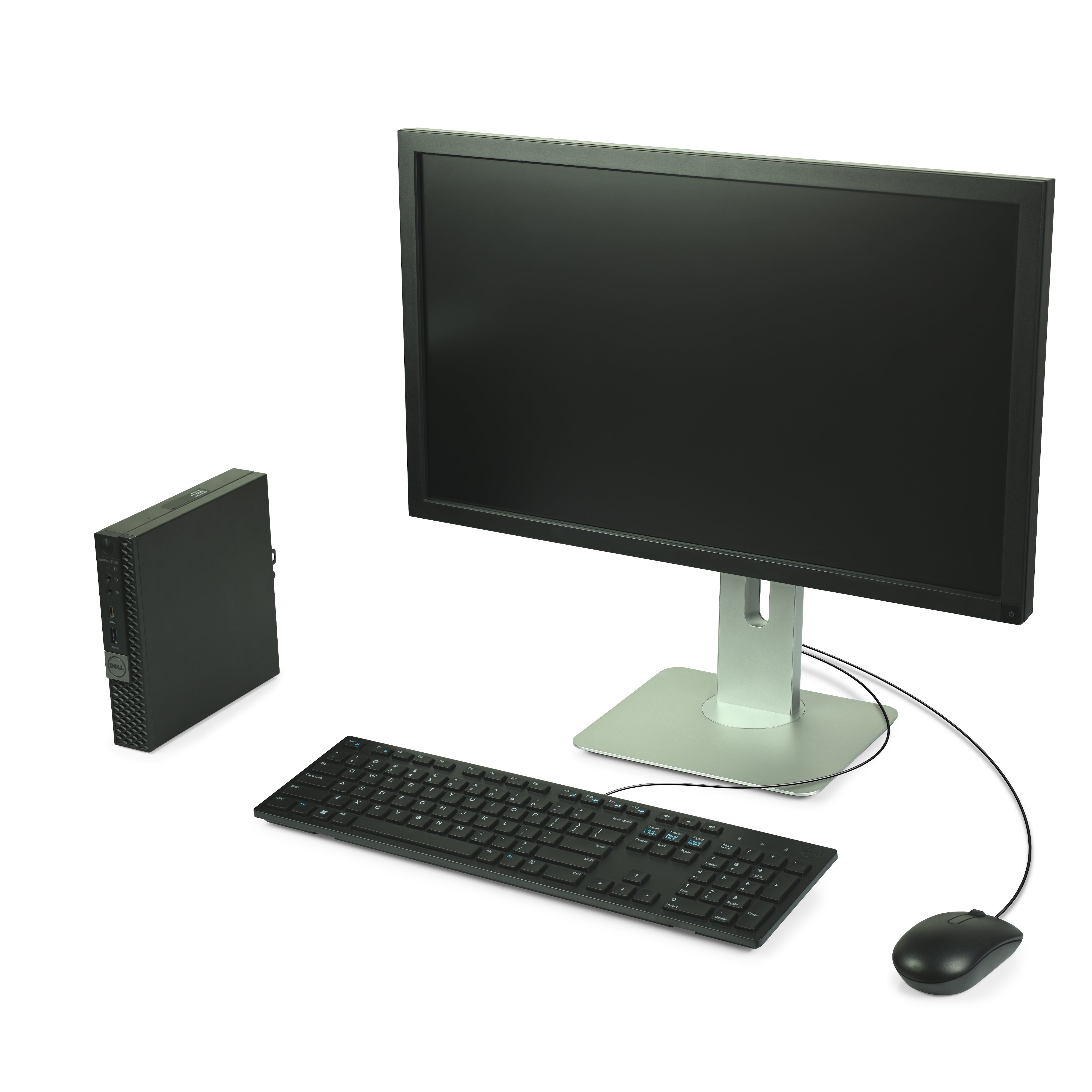 Dell Optiplex 7070 MFF Bundle 2.00Ghz i7-9700T 32GB 512GB NVMe 24" Monitor Win