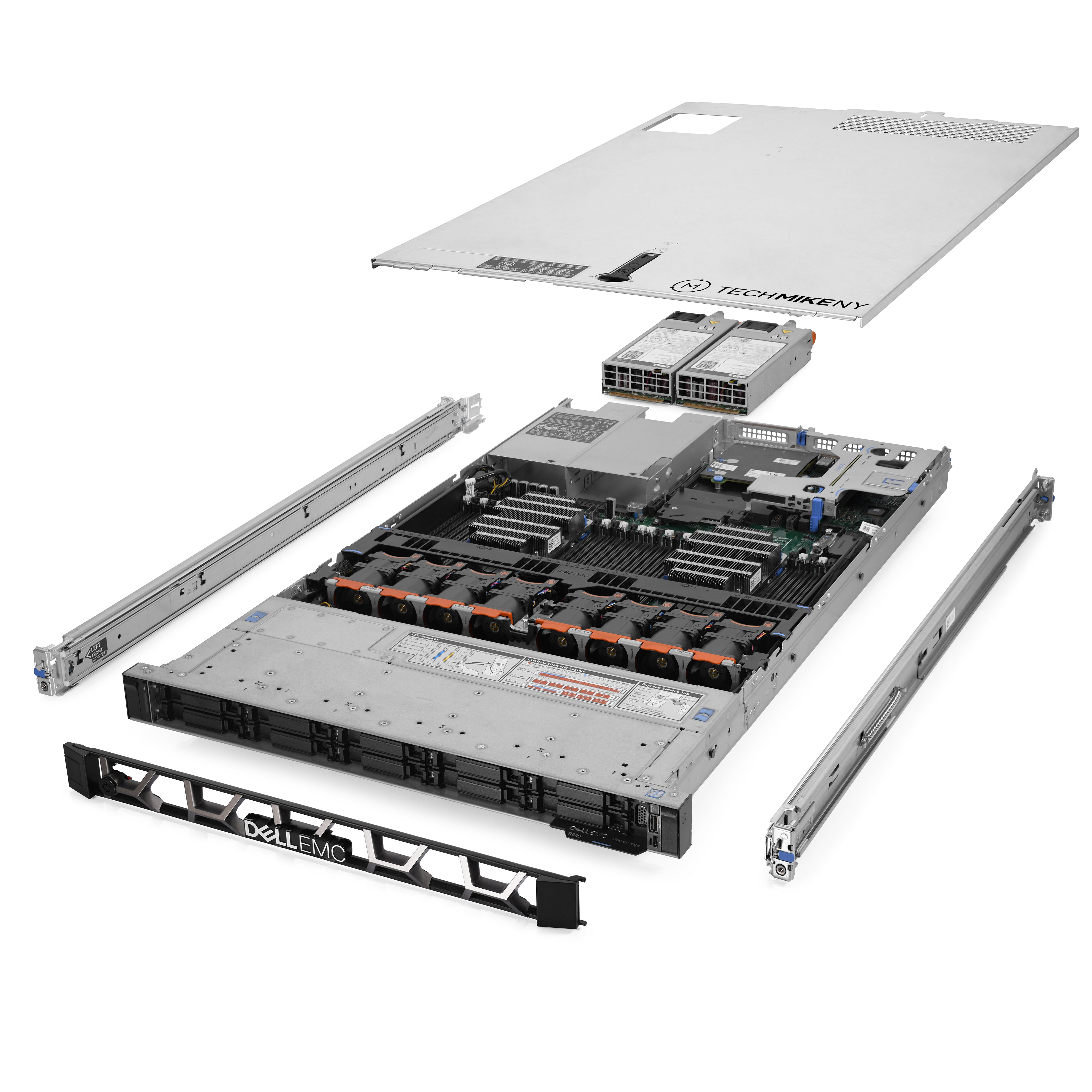 Dell PowerEdge R640 Server 2.10Ghz 56-Core 128GB 10x 1.92TB SAS SSD Bezel Rails