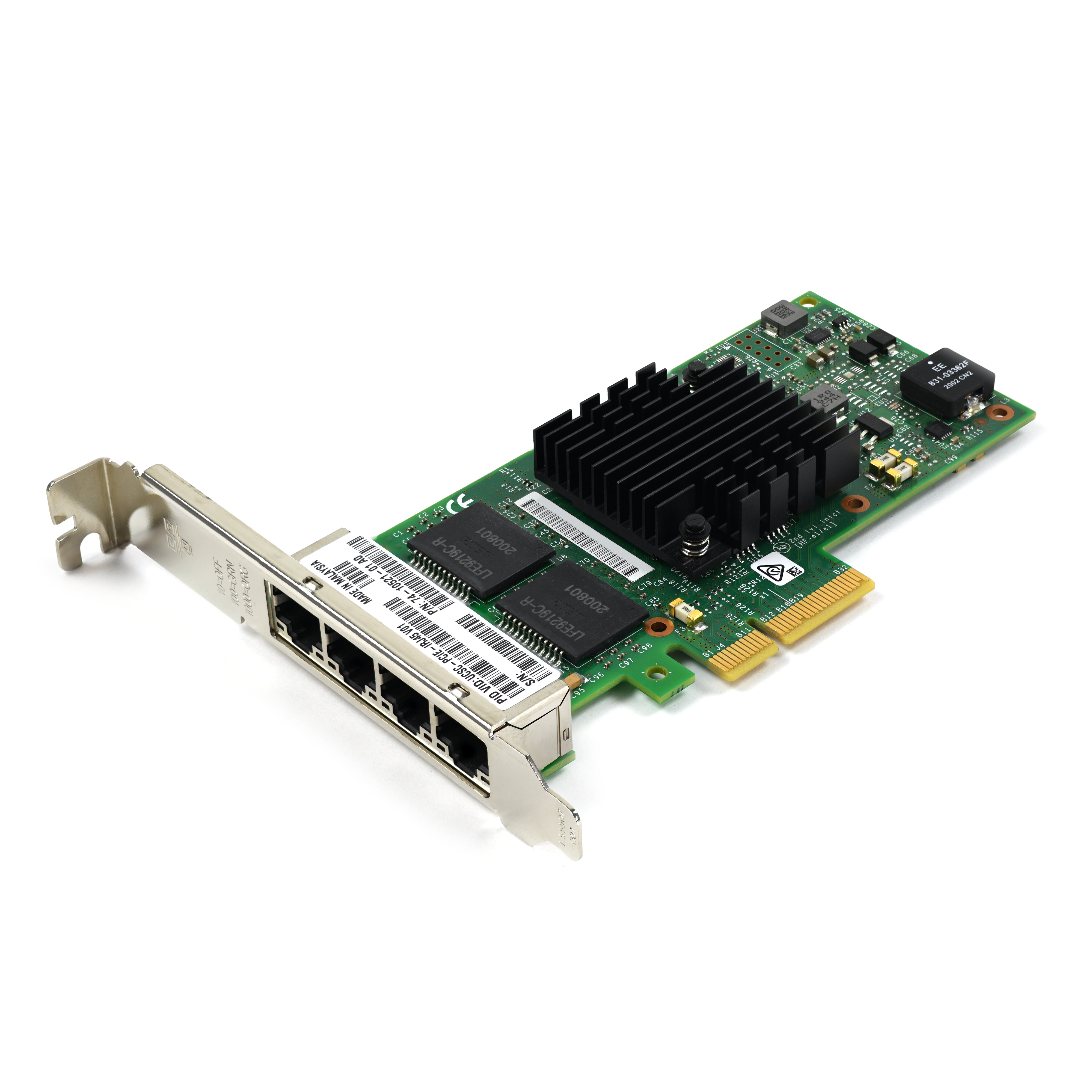 Cisco 74-10521-01 Intel i350-T4 Quad-Port 1GB RJ-45 Network Interface Adapter