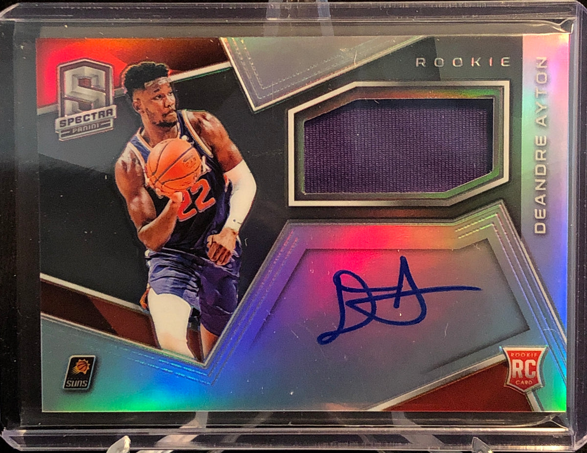 Deandre Ayton 2018-19 Panini Spectra RC JSY AU #/299 – BasketballCardGuy.com