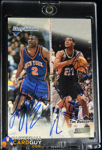 Tim Duncan / Larry Johnson 1998-99 Stadium Club Co-Signers #CO10