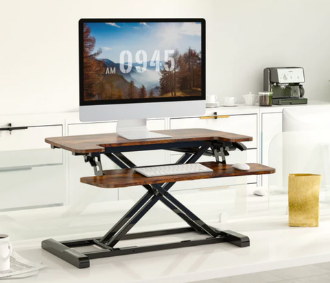 Arca 28 Desk Riser in Walnut - Desk Riser