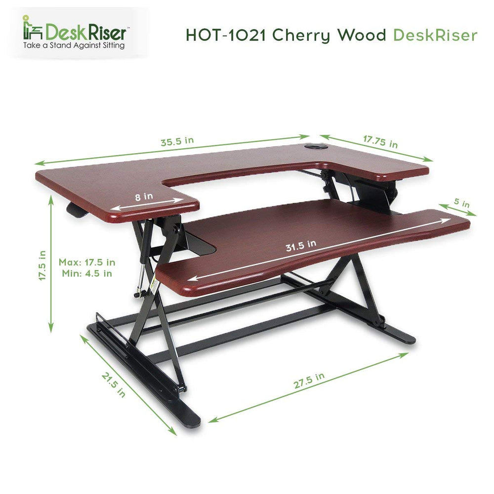 Cherry Wood Desk Riser DeskRiser.com