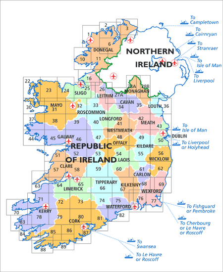 Ornance Survey - Discovery maps (Irlande)