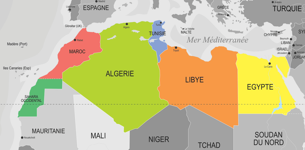 CARTE AFRIQUE NORD