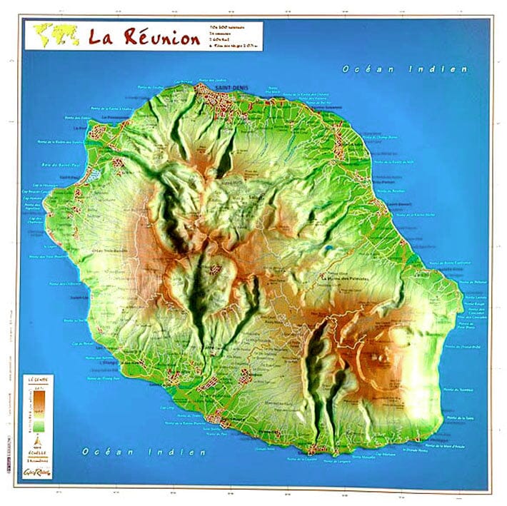 60075 - RELIEF DE LA REUNION RELIEFS & POSTERS - IGN