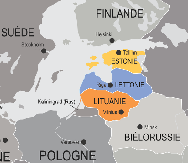les pays baltes carte géographique