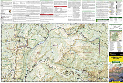 Carte de randonnée du Parc National de Rocky Mountain (Colorado) | National Geographic carte pliée National Geographic 