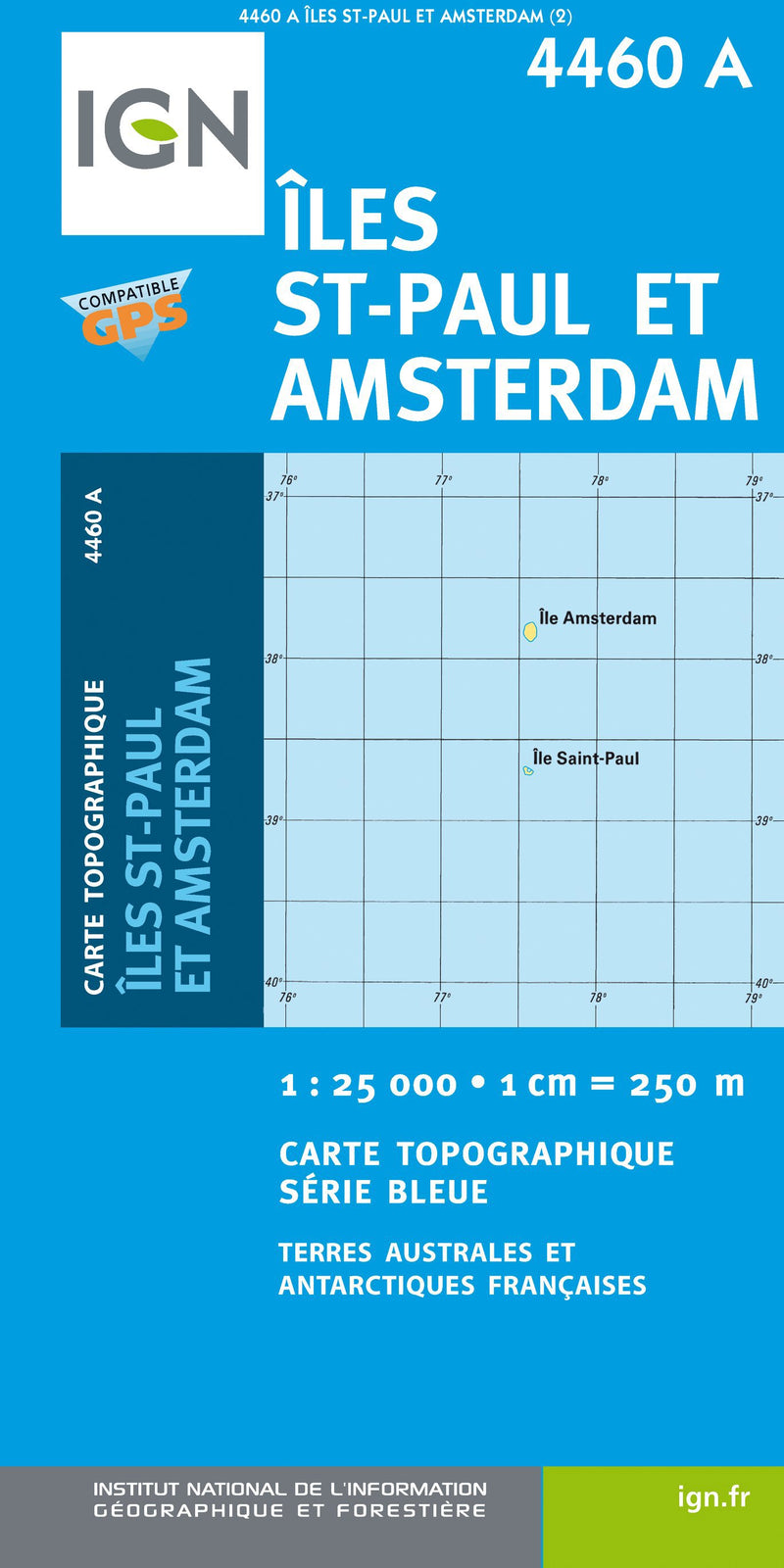 Carte De Randonnee N 4460a Iles Saint Paul Et Nouvelle Amsterdam La Compagnie Des Cartes Le Voyage Et La Randonnee