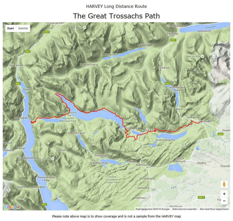 Hiking Map - The Great Trossachs Path & Forest XT40 | Harvey Maps - Na ...