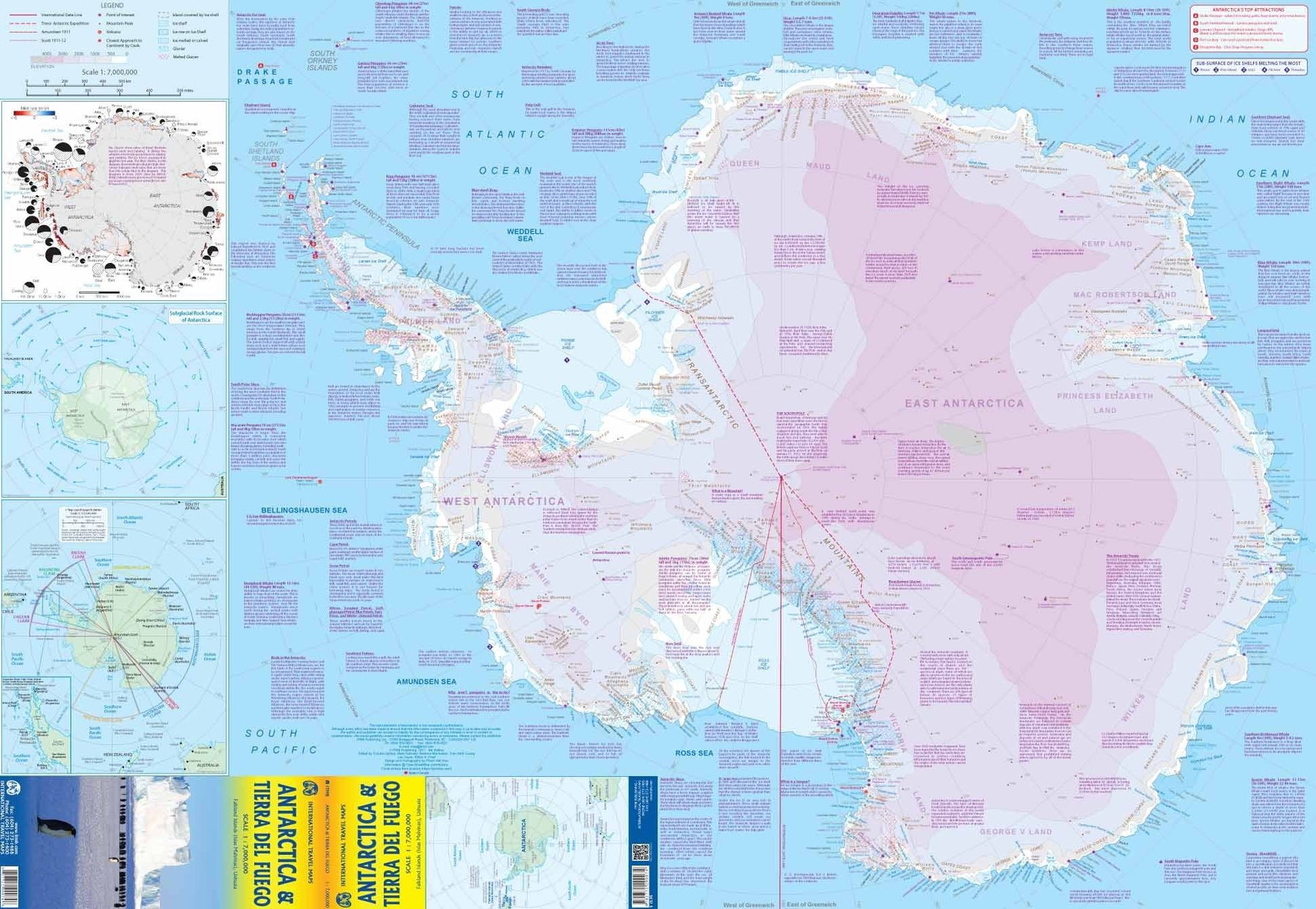 Carte De Voyage Antarctique Terre De Feu Itm La Compagnie Des Cartes Le Voyage Et La Randonnee