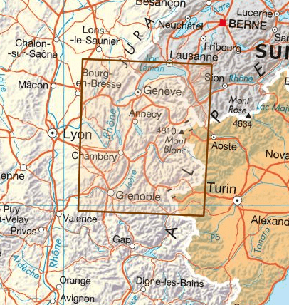 Carte Departementale D73 74 Savoie Haute Savoie Ign La Compagnie Des Cartes Le Voyage Et La Randonnee