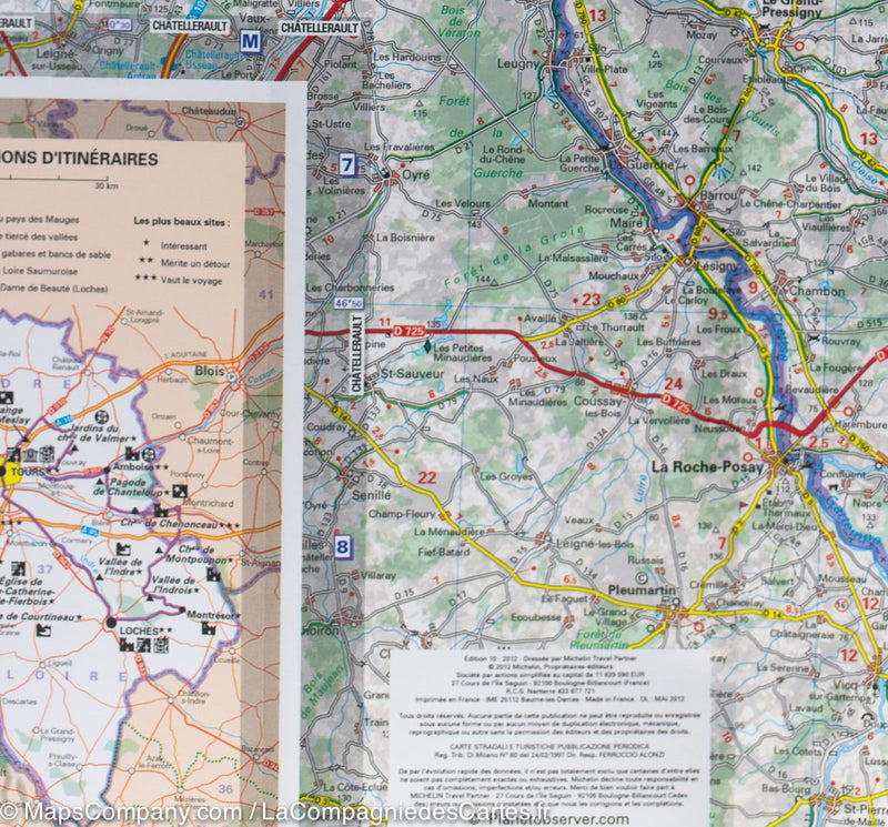 Carte Departementale N 317 Indre Et Loire Maine Et Loire Michel La Compagnie Des Cartes Le Voyage Et La Randonnee