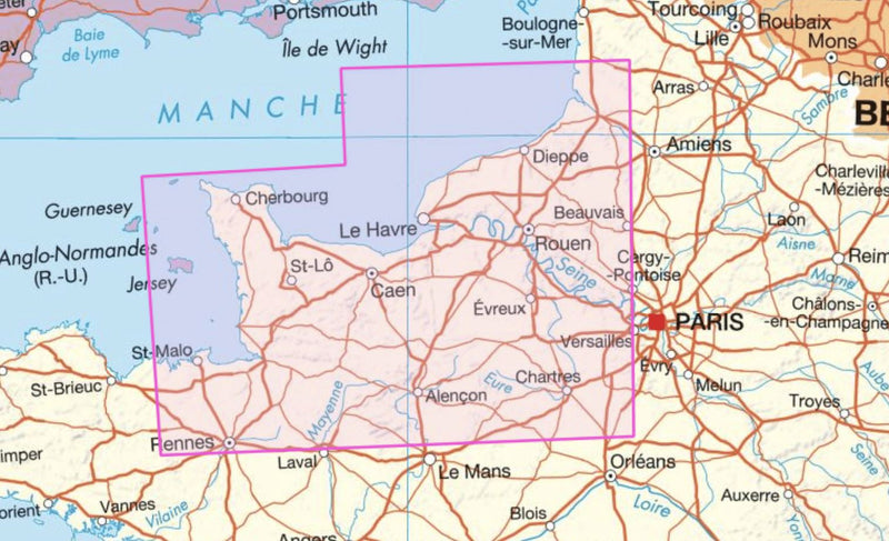 Carte Regionale N 2 Normandie Ign La Compagnie Des Cartes Le Voyage Et La Randonnee