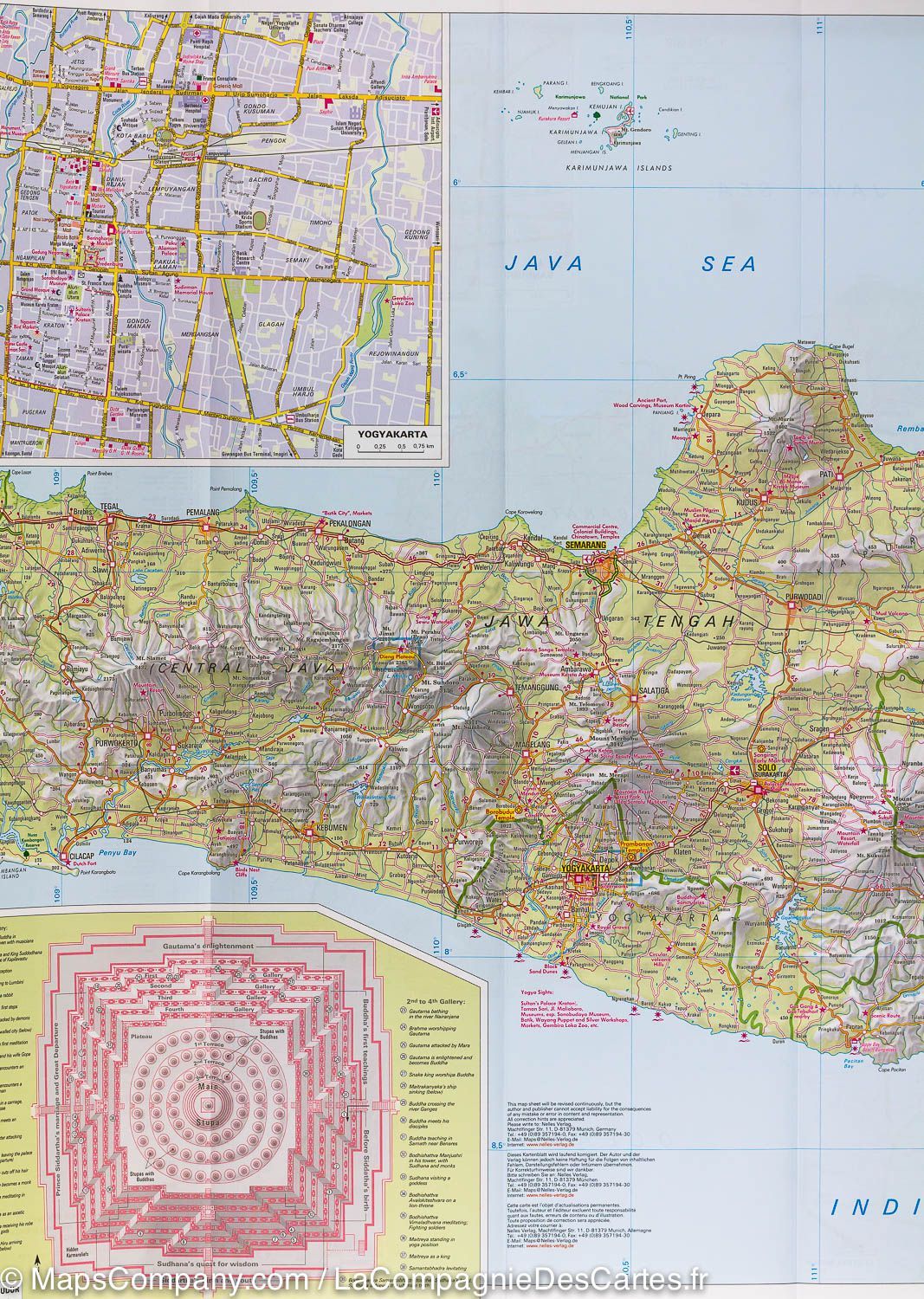 Carte routi re imperm able Java plan de Jakarta  