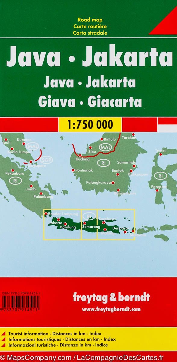  Carte  routi re Java Plan de Jakarta  Freytag Berndt 