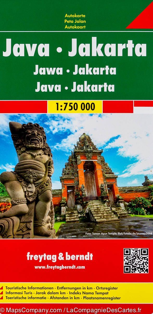  Carte  routi re Java Plan de  Jakarta  Freytag Berndt 