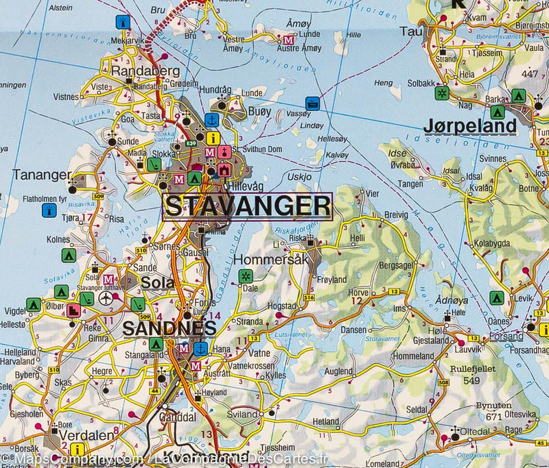 Carte Routiere N 1 Norvege Sud Oslo Bergen Stavanger Freytag La Compagnie Des Cartes Le Voyage Et La Randonnee