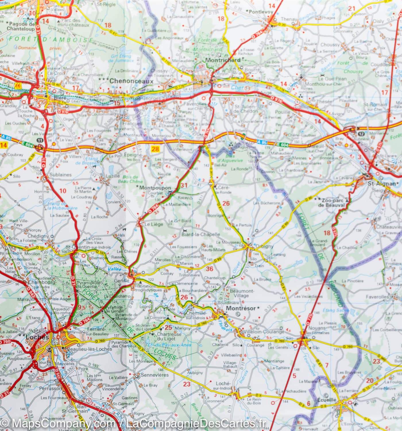 Carte Routiere N 116 Val De Loire Et Ses Chateaux Michelin La Compagnie Des Cartes Le Voyage Et La Randonnee