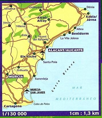 Carte Routiere N 123 Costa Blanca Espagne Michelin La Compagnie Des Cartes Le Voyage Et La Randonnee