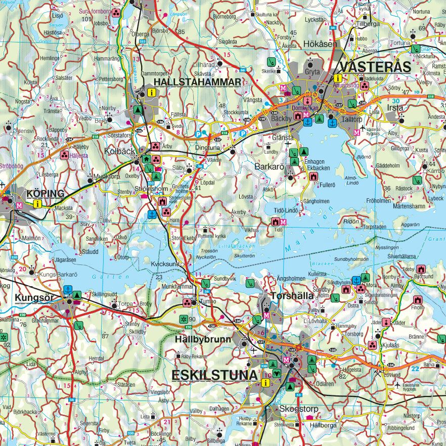 Road Map - South East Sweden (Stockholm, Uppsala, Norrkoping) # 3 | Fr –  Maps Company - Travel and hiking