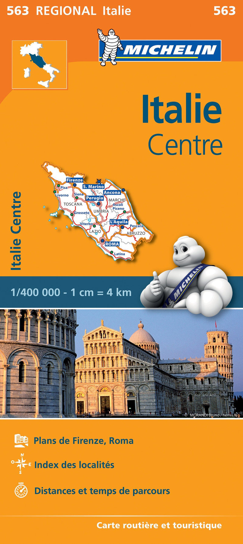 Carte routière n° 563 Italie Centrale Michelin La Compagnie des