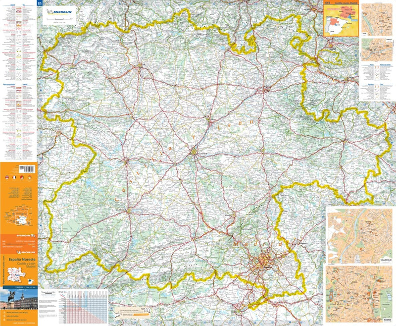 Road Map # 575 - Spain Northeast (Castile and Leon & Madrid Region ...