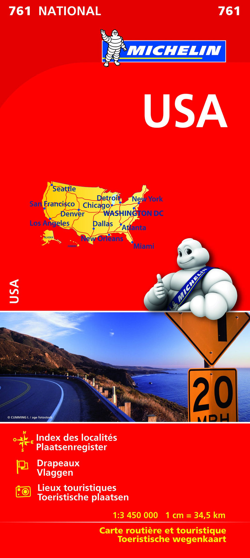 Carte routière n° 761 USA Michelin La Compagnie des Cartes Le