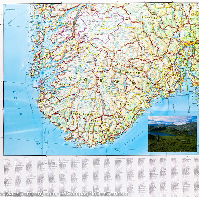 Carte Routière Suède Sud And Norvège Sud National Geographic La Compagnie Des Cartes Le 1408