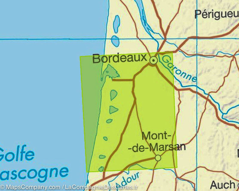 Carte Top 100 N 152 Bordeaux Mont De Marsan Ign La Compagnie Des Cartes Le Voyage Et La Randonnee