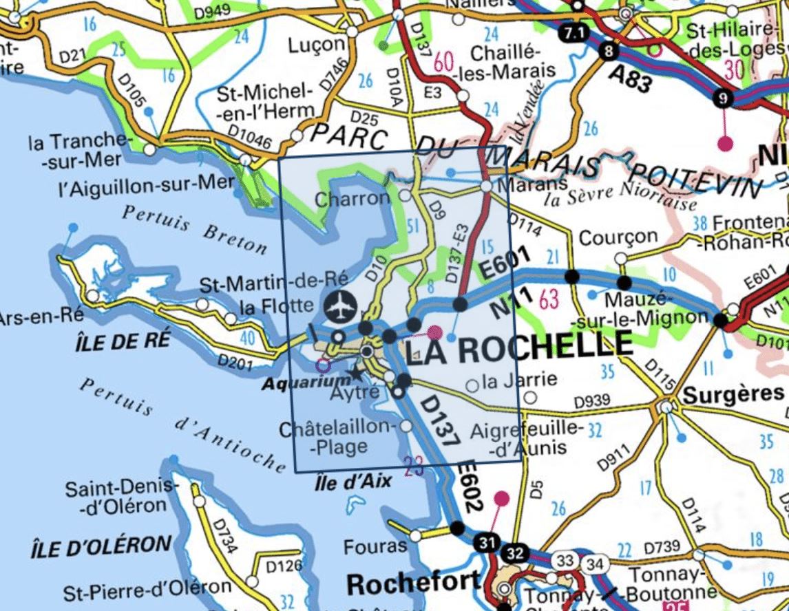 Carte Top 25 N° 1329 Et La Rochelle Anse De Laiguillon Ign La Compagnie Des Cartes Le