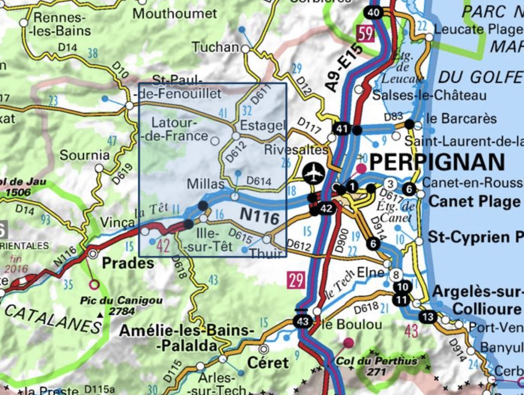 Carte Top 25 N 2448 Ot Thuir Ille Sur Tet Pyrenees Orientales La Compagnie Des Cartes Le Voyage Et La Randonnee