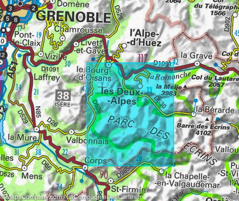 Carte Top 25 N 3336 Etr Resistante Les Deux Alpes Olan Muzelle La Compagnie Des Cartes Le Voyage Et La Randonnee