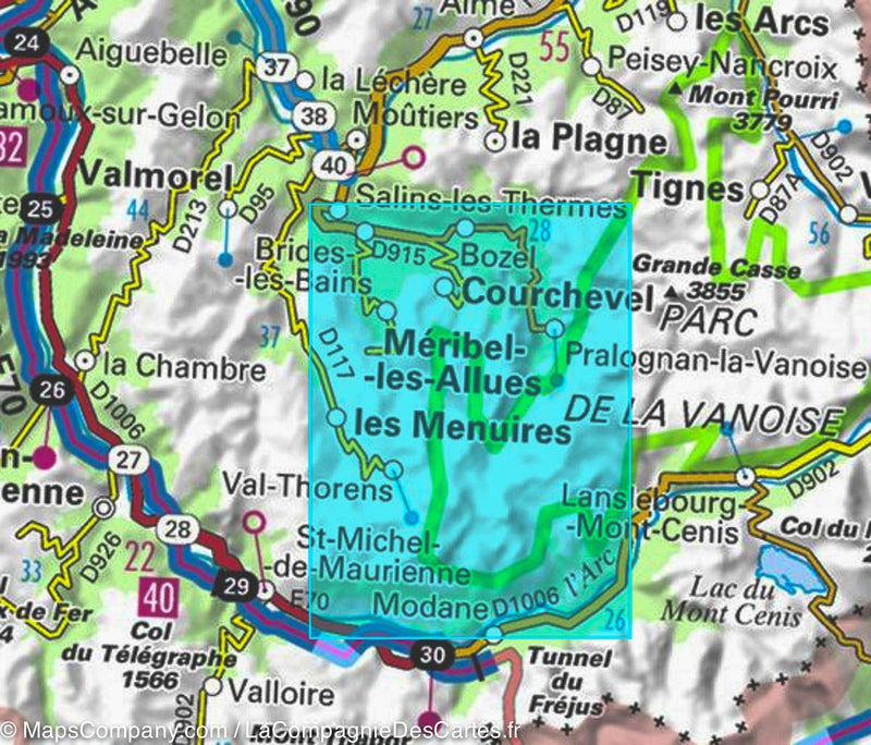 Carte Top 25 N 3534 Otr Resistante Les Trois Vallees Modane Pn La Compagnie Des Cartes Le Voyage Et La Randonnee