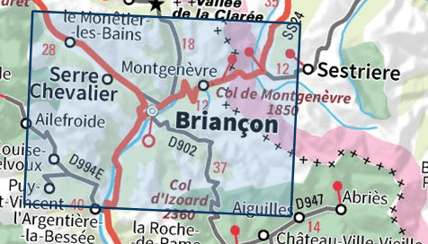 Carte Top 25 N 3536 Ot Briancon Serre Chevalier Montgenevre Alpe La Compagnie Des Cartes Le Voyage Et La Randonnee