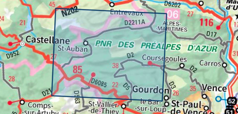 Carte Top 25 N 3542 Et Haut Esteron Et Prealpes De Grasse Pnr Du V La Compagnie Des Cartes Le Voyage Et La Randonnee