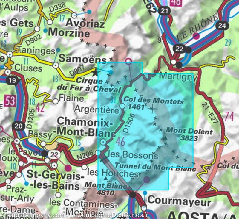 Carte Top 25 N 3630 Otr Resistante Chamonix Massif Du Mont Blan La Compagnie Des Cartes Le Voyage Et La Randonnee