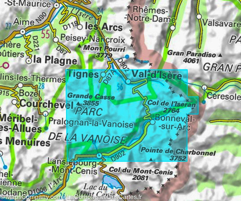 Carte Top 25 N 3633 Etr Resistante Tignes Val D Isere Haute Mau La Compagnie Des Cartes Le Voyage Et La Randonnee