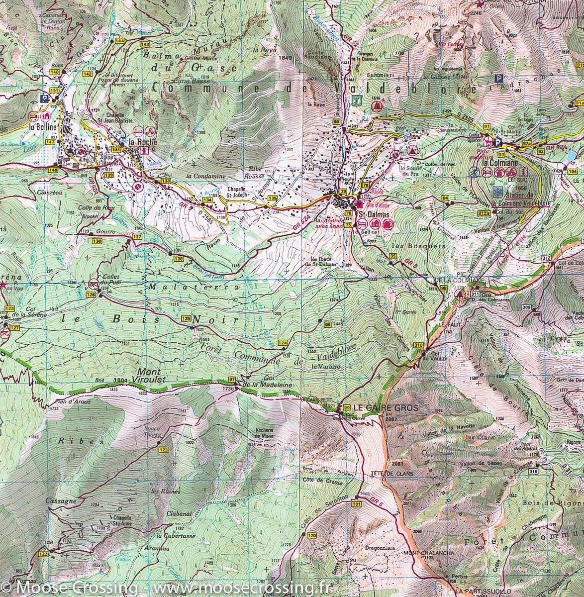 Carte Top 25 N 3641 Et Moyenne Tinee La Colmiane Valdeblore Pnr D La Compagnie Des Cartes Le Voyage Et La Randonnee