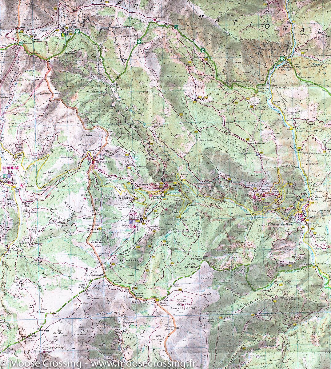 Carte Top 25 N 3641 Et Moyenne Tinee La Colmiane Valdeblore Pnr D La Compagnie Des Cartes Le Voyage Et La Randonnee