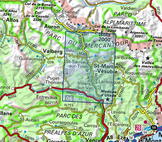 Carte Top 25 N 3641 Et Moyenne Tinee La Colmiane Valdeblore Pnr D La Compagnie Des Cartes Le Voyage Et La Randonnee