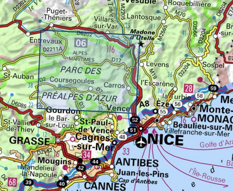 Carte Top 25 N 3642 Et Vallee De L Esteron Vallee Du Loup Ign La Compagnie Des Cartes Le Voyage Et La Randonnee