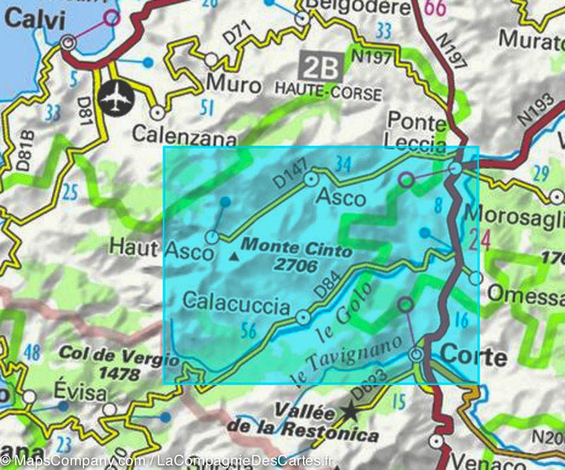 Carte Top 25 N 4250 Otr Resistante Corte Monte Cinto Pnr De Co La Compagnie Des Cartes Le Voyage Et La Randonnee