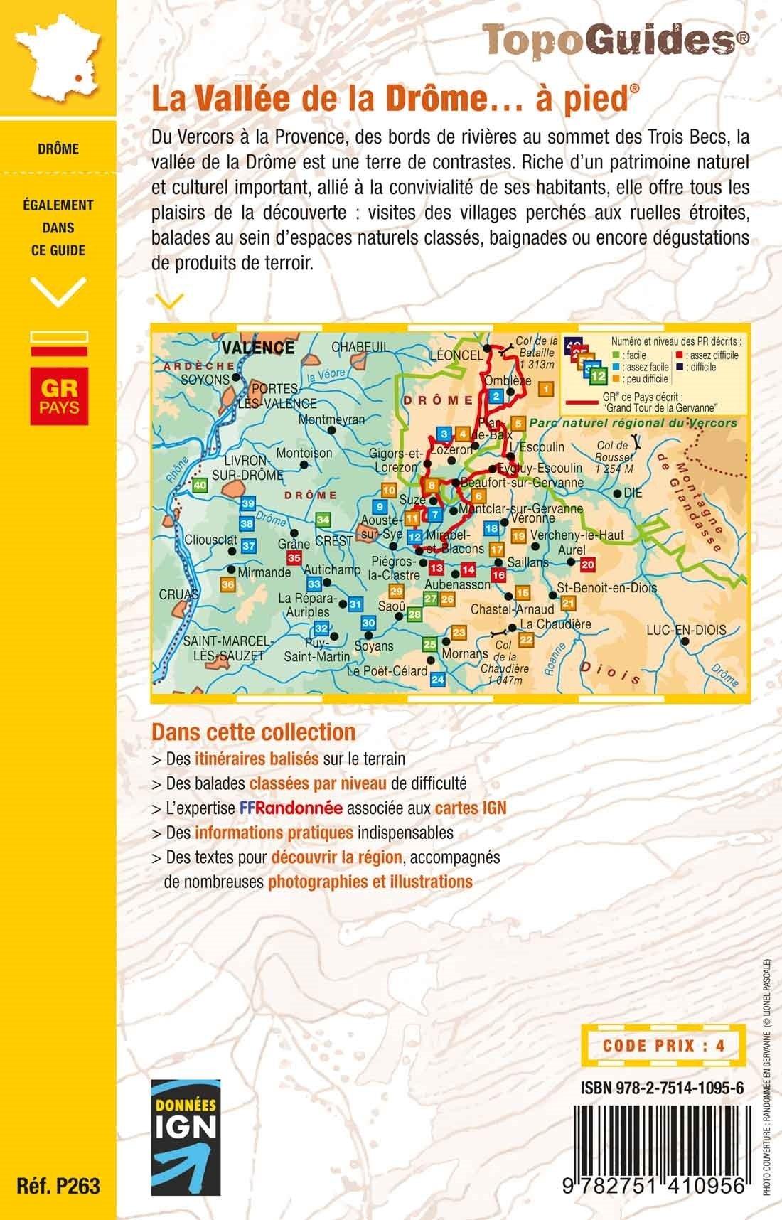 Topoguide de randonnée - La Vallée de la Drôme à pied | FFR guide de randonnée FFR - Fédération Française de Randonnée 