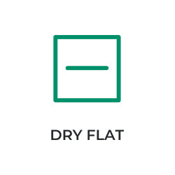 Dry flat.