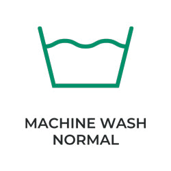 Laundry symbol, machine wash normal.